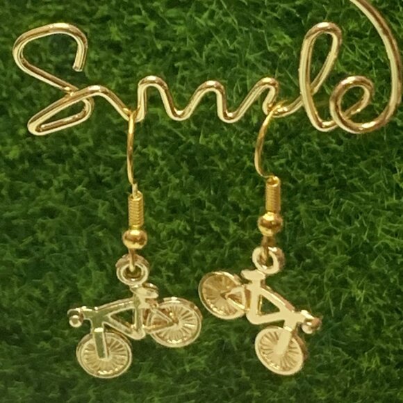 Bike Earring, Bicycle Earring, Biking, Gift Idea, Novelty Earring, Silly Earring - Picture 1 of 7